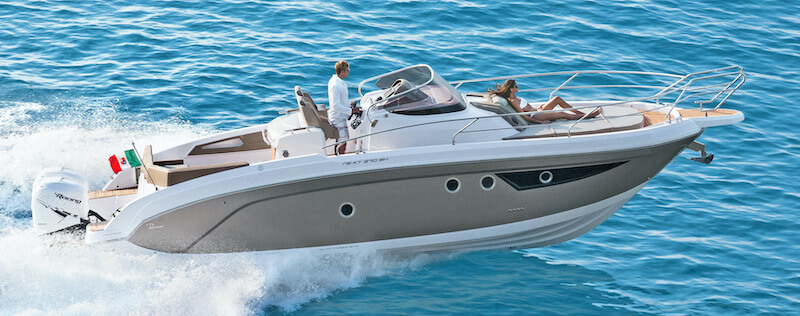 Luxury boat Ranieri Next 370 SH for sale at Amber Yachting