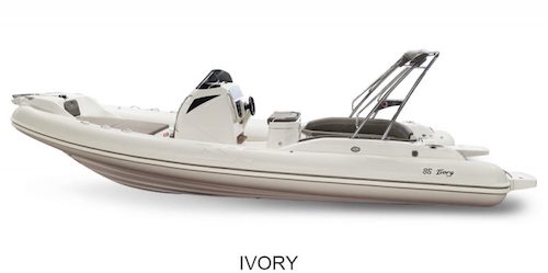 Luxury white maxi-rib 9 meters BSC 85 ivory for sale Amber-Yachting