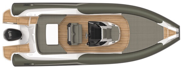 luxury BSC B1 top view, on sale at Amber Yachting